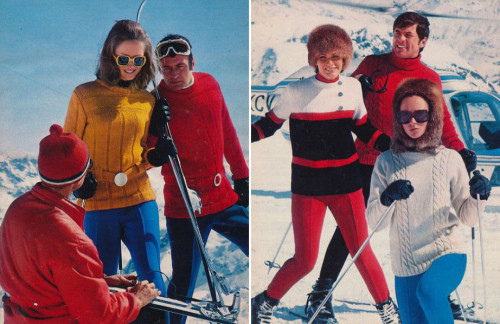 Скиорските костюми през 70-те