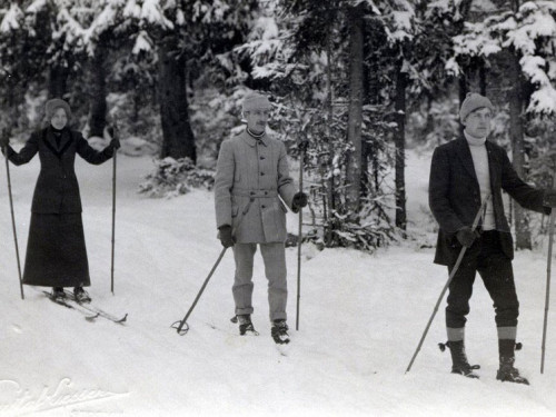 Скиорска разходка в Швеция, 1905 г.